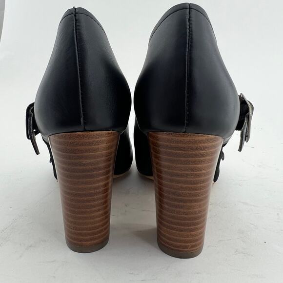 Faryl Robin (8) X Free People Tate Black Suede Leather Stacked Heel Ankle Boots - Picture 6 of 11